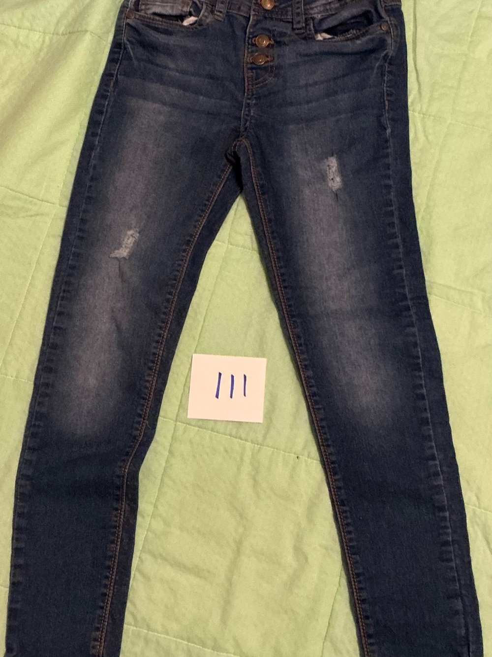 Girls Wallflower Dark Indigo High-Rise Skinny Jeans